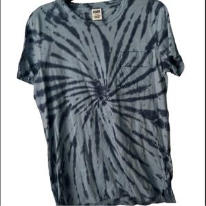 blue tie dye shirt